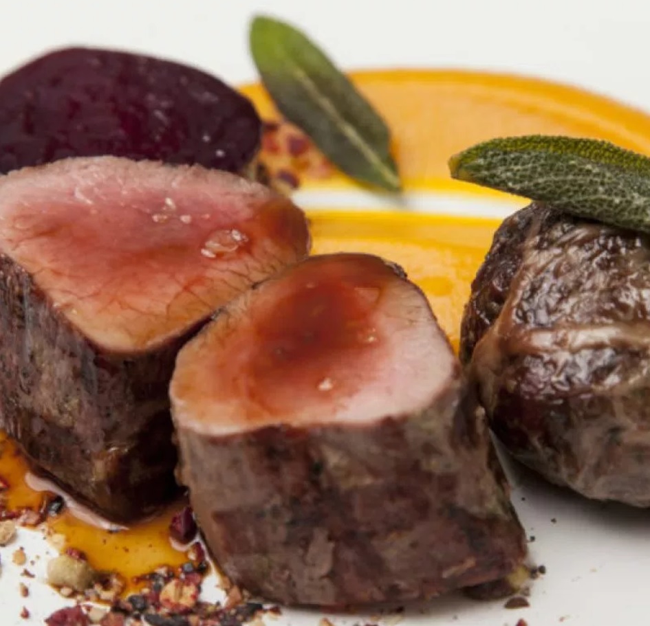 Marcus venison-squash-puree-and-beetroot-granola recipe