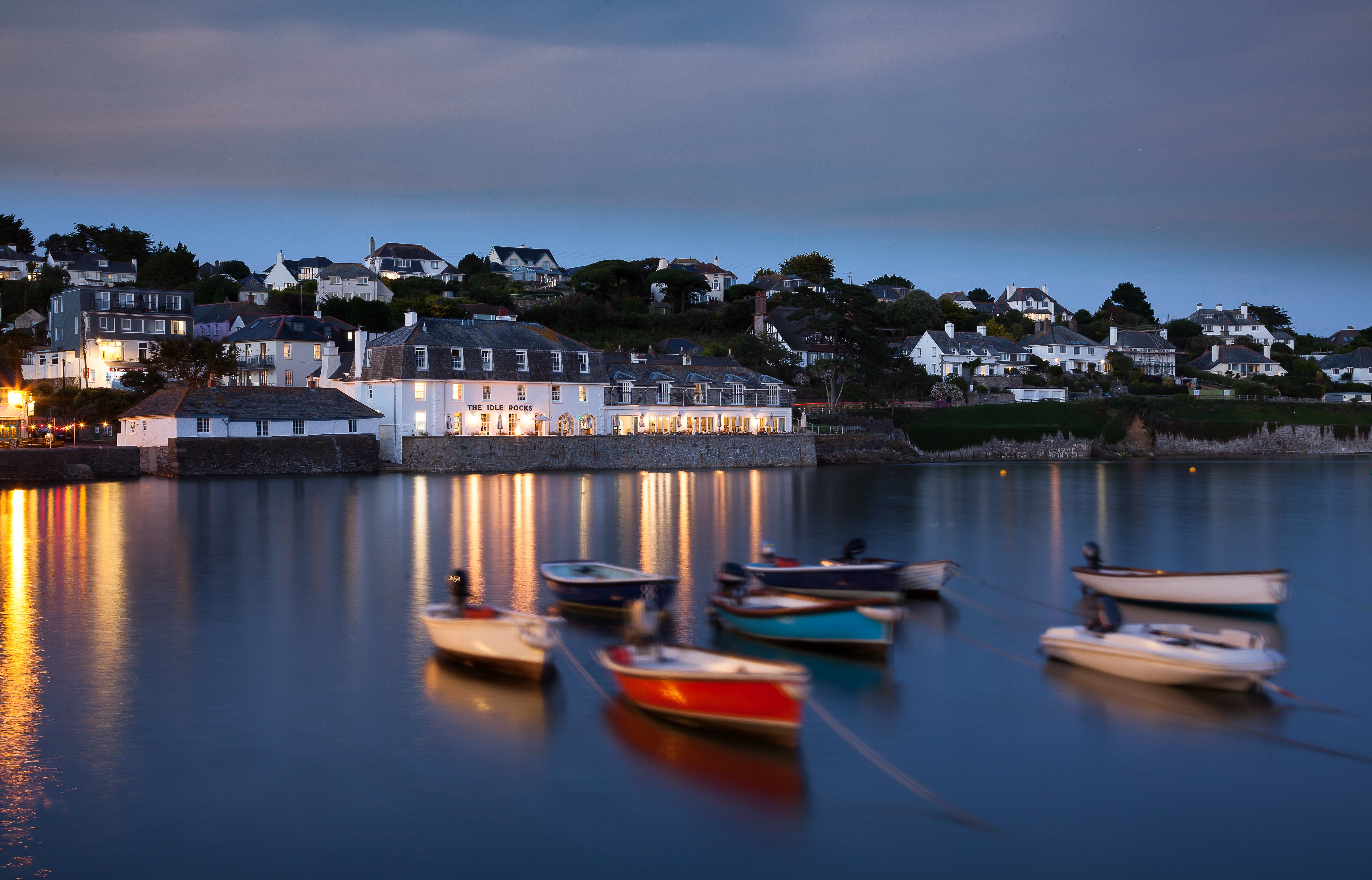 from the harbour at dusk