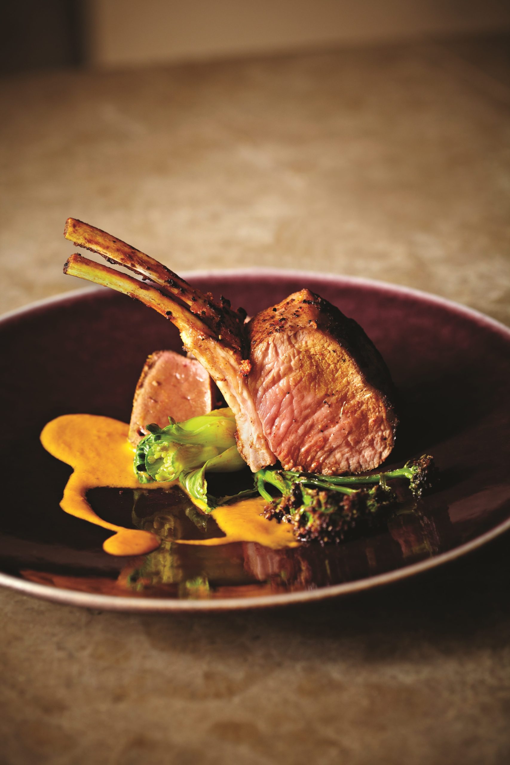 Chef's Recipe Roast Rack of Lamb with Saffron Sauce by