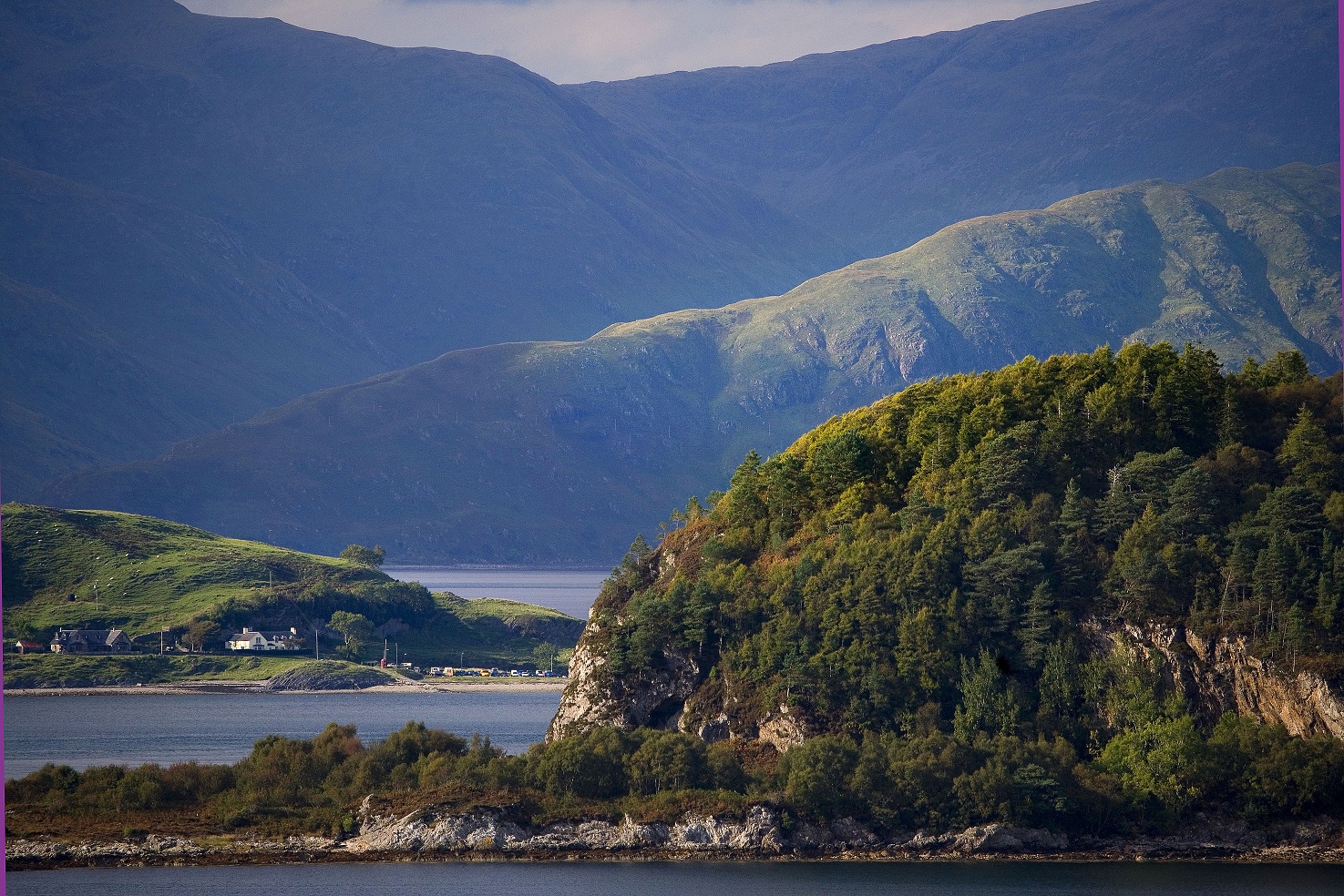 Eriska View Port Appin and Morvern hills