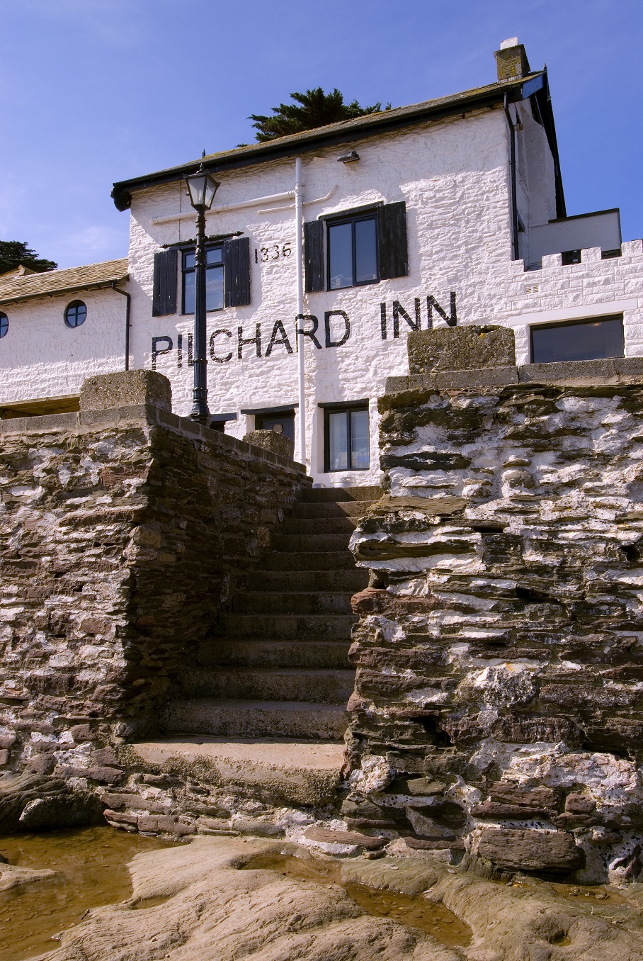 The Pilchard Inn from the beach access