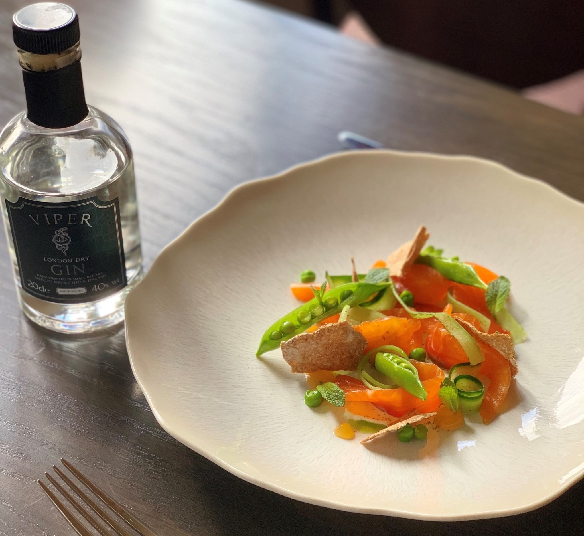 Chef’s Recipe Viper Gin Cured Trout with a Horseradish Crème Fraiche
