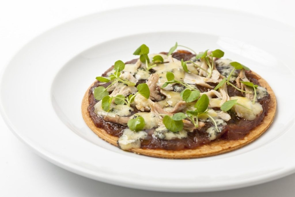 Chef's Recipe Hot Turkey and Caramelised Onion Tart with Melting