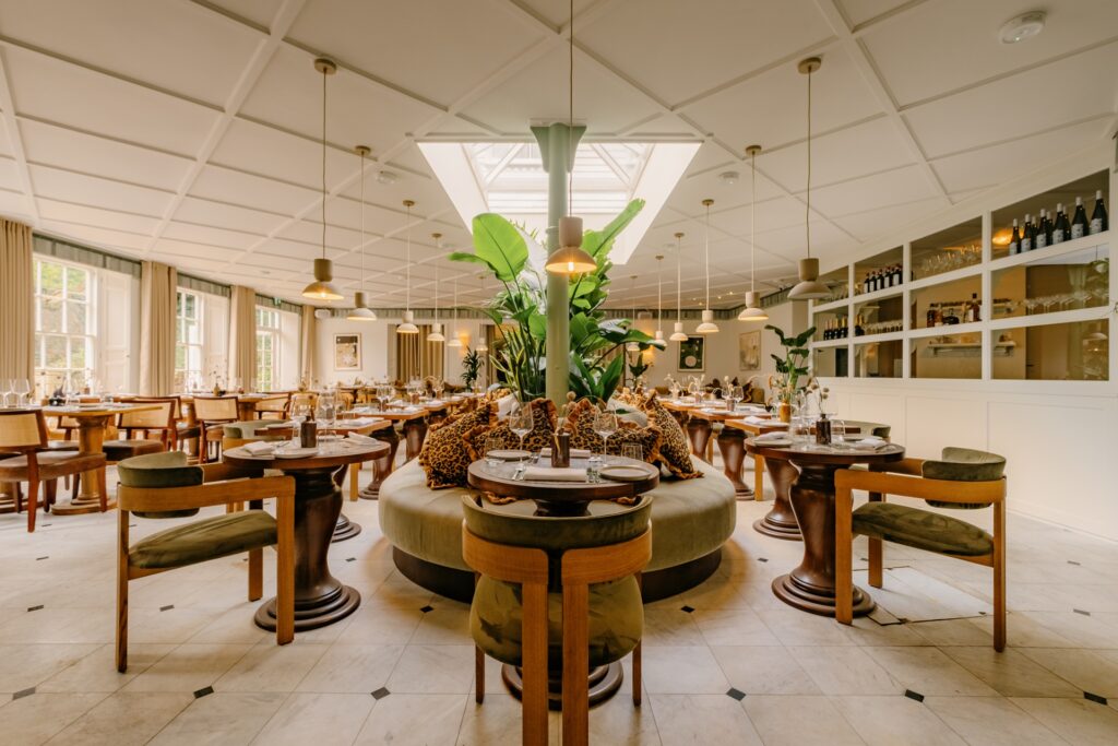 Interior of the restaurant at Crafted at Powdermills