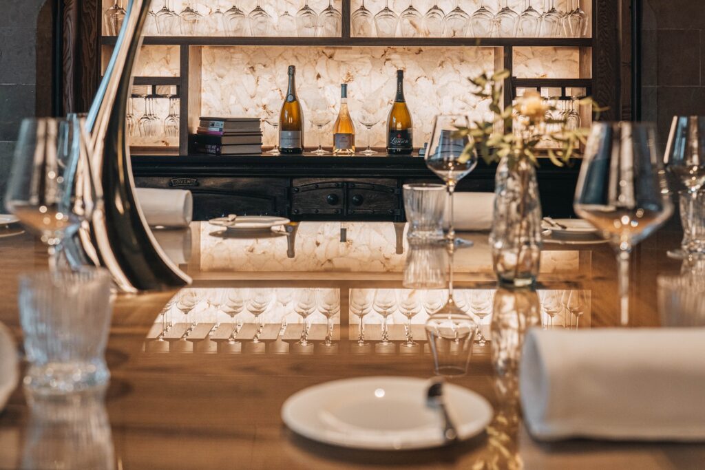 The Hearth chef's table at Pale Hall in North Wales